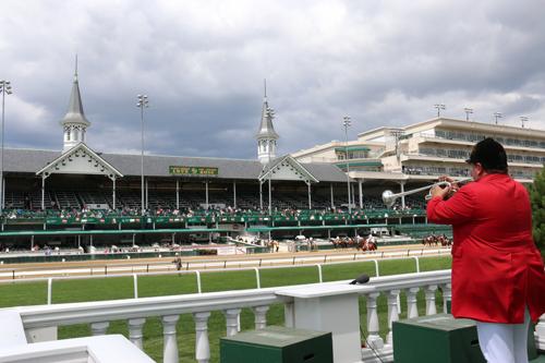 Steve Buttleman playing at Churchill Downs. 