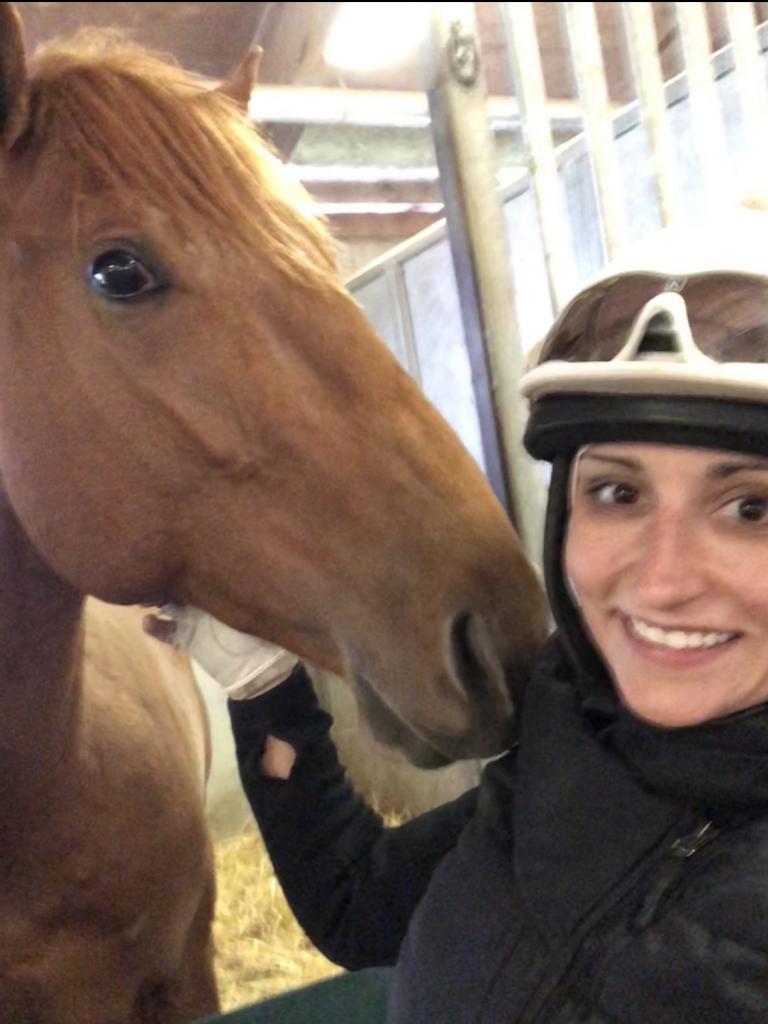 Fada with Inked at Canterbury Park in Shakopee, Minn.  (Courtesy of Kirsten Fada)