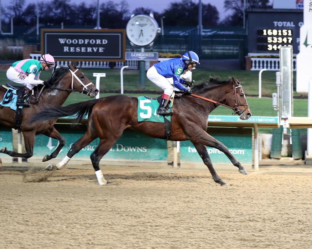 Cody’s Wish wins again at Churchill Downs. (Coady Photography)