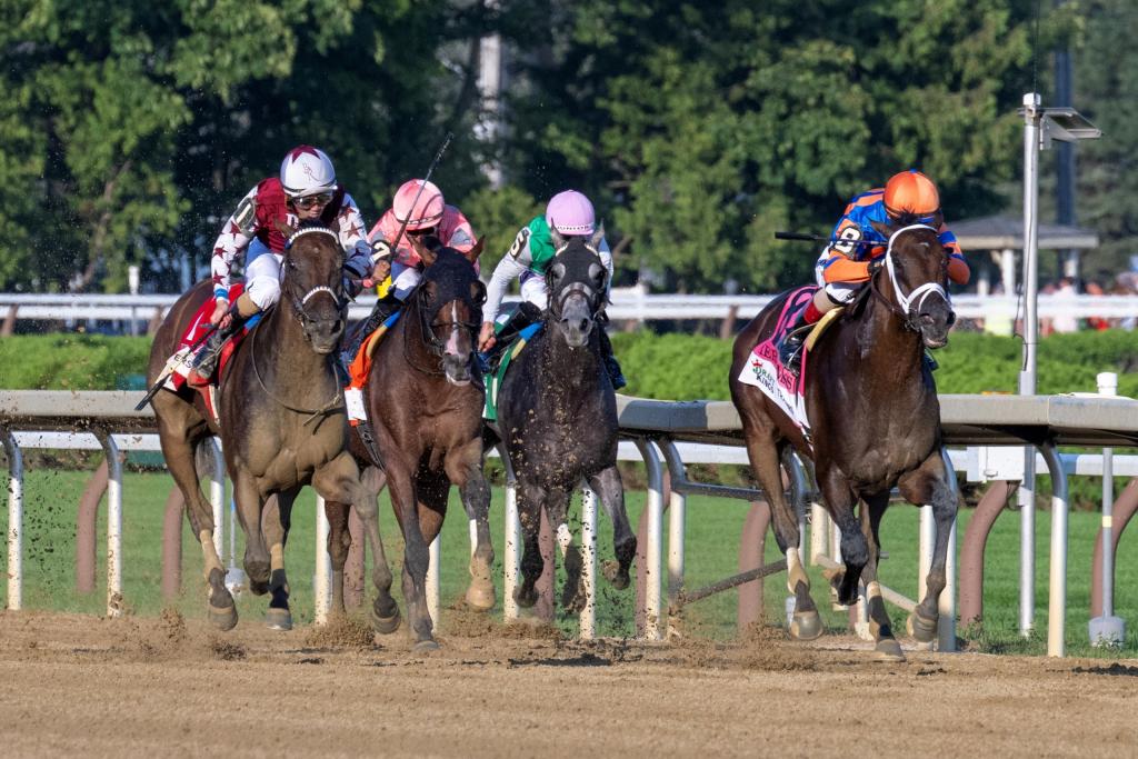 DraftKings Travers Stakes winner Fierceness, champion 2-year-old male of 2023 (Anne M. Eberhardt/BloodHorse)