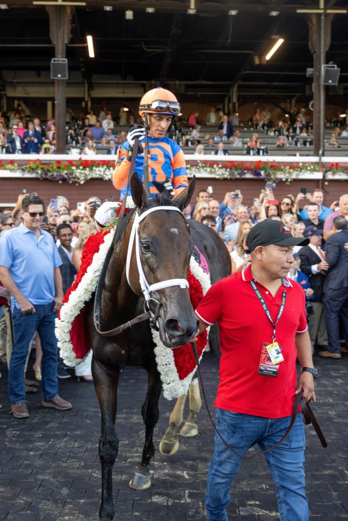 DraftKings Travers Stakes winner Fierceness, champion 2-year-old male of 2023 (Anne M. Eberhardt/BloodHorse)