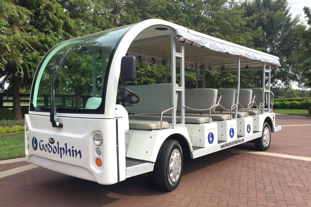 The Horse Country tour shuttle. (Photo courtesy of Godolphin)