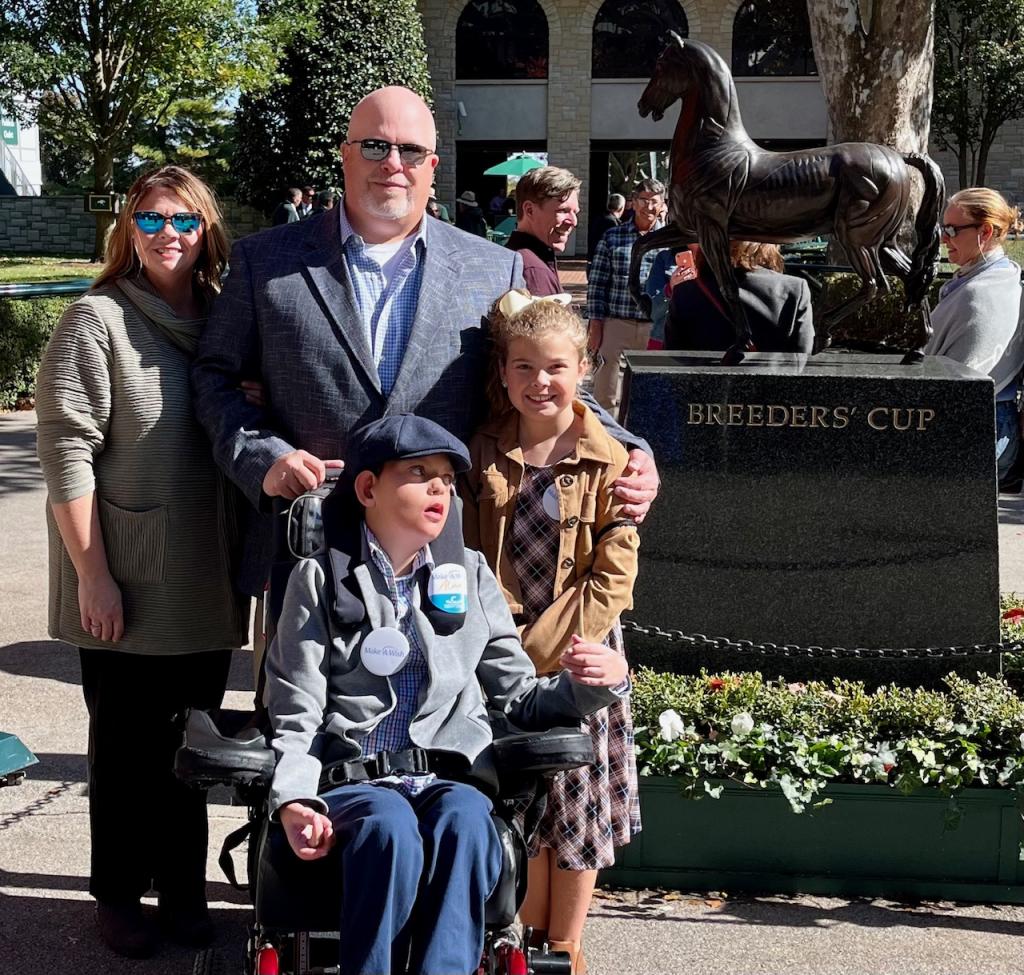 The Dorman family at Keeneland during Breeders’ Cup 2022. (Courtesy of Kelly Dorman)