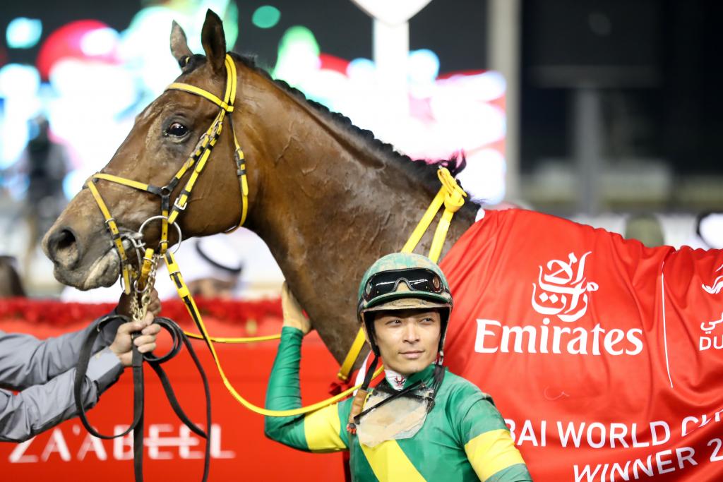 2023 Dubai World Cup Sponsored by Emirates Airline winner Ushba Tesoro (Eclipse Sportswire)