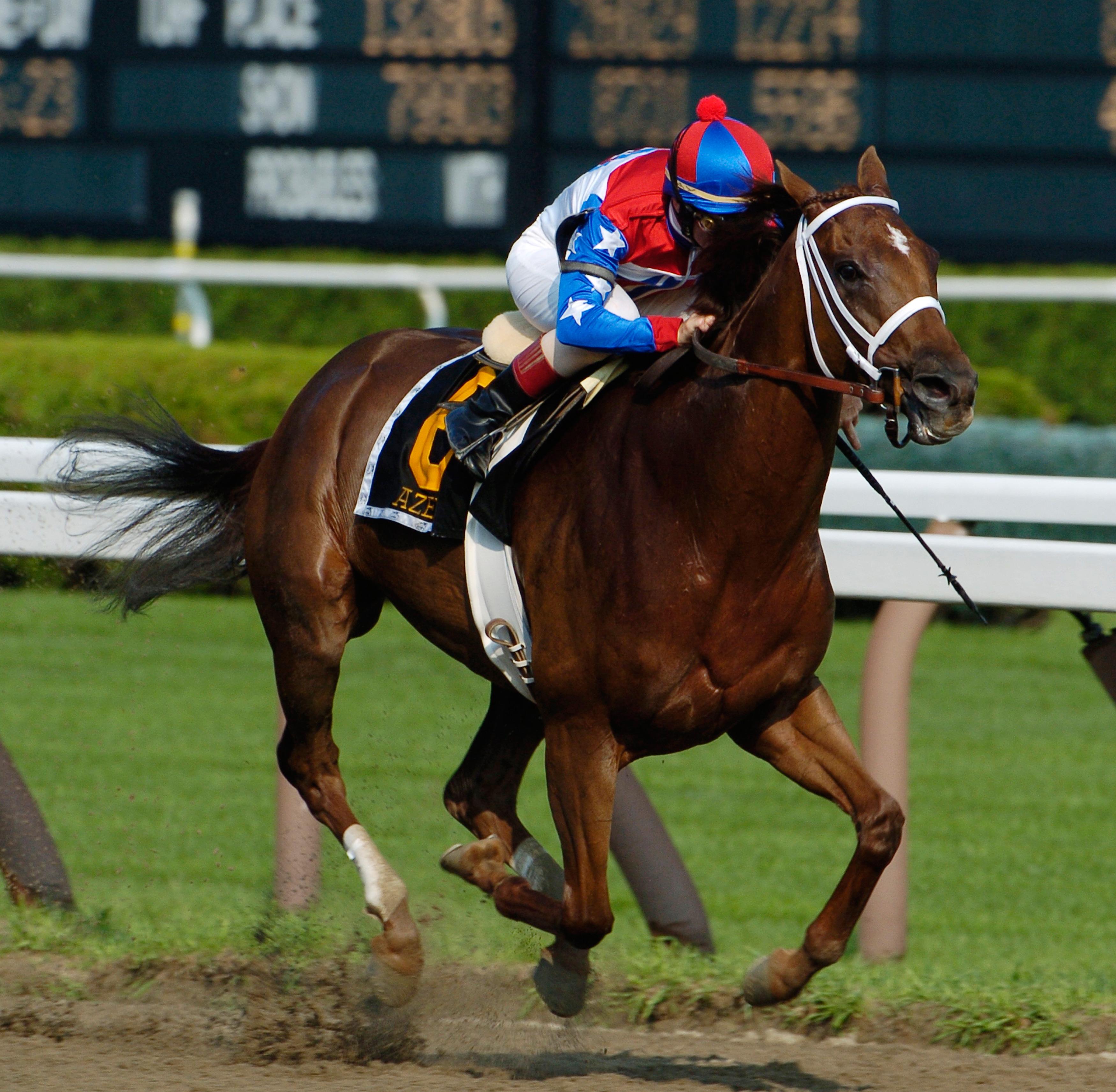 Azeri wins the 2004 Go For Wand Stakes at Saratoga.