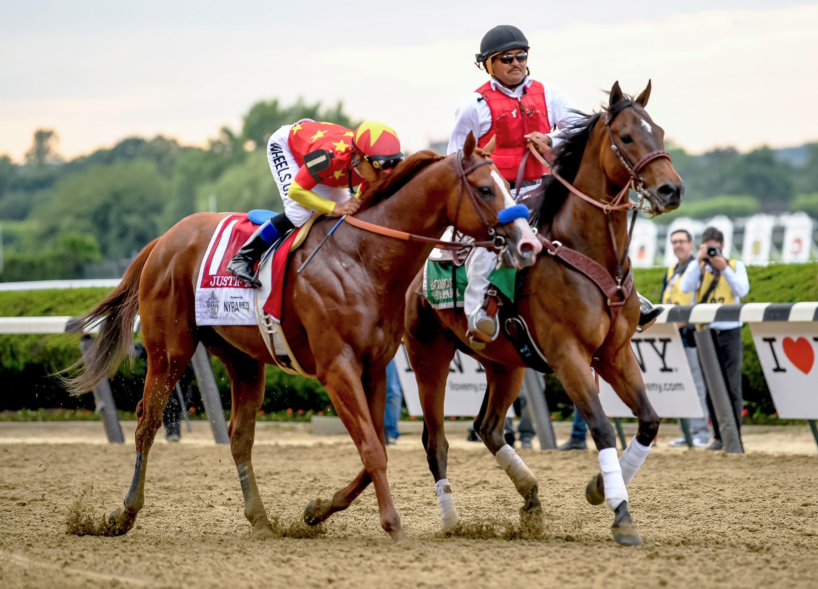 Gutierrez and Justify after the Belmont Stakes.