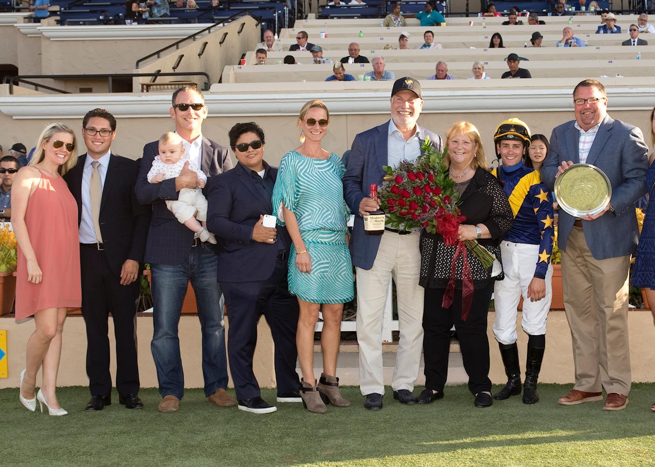 The entire LNJ Foxwoods team, from left: Brittney Solis, Alex Solis, Jason Litt, Jaime's wife Olga, Jaime, Jaime's parents Larry and Nancy.