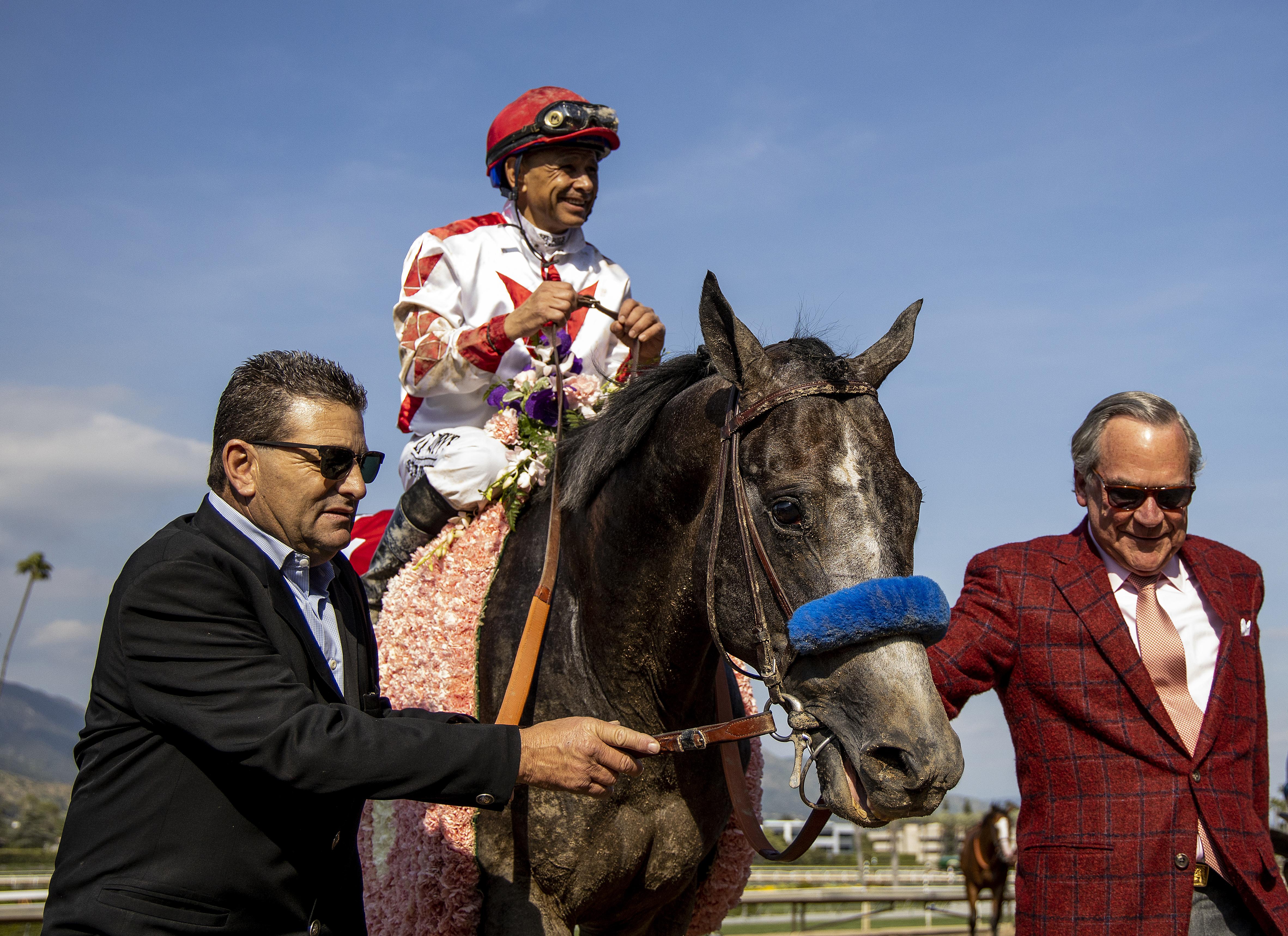 Smith and Roadster after the Santa Anita Derby