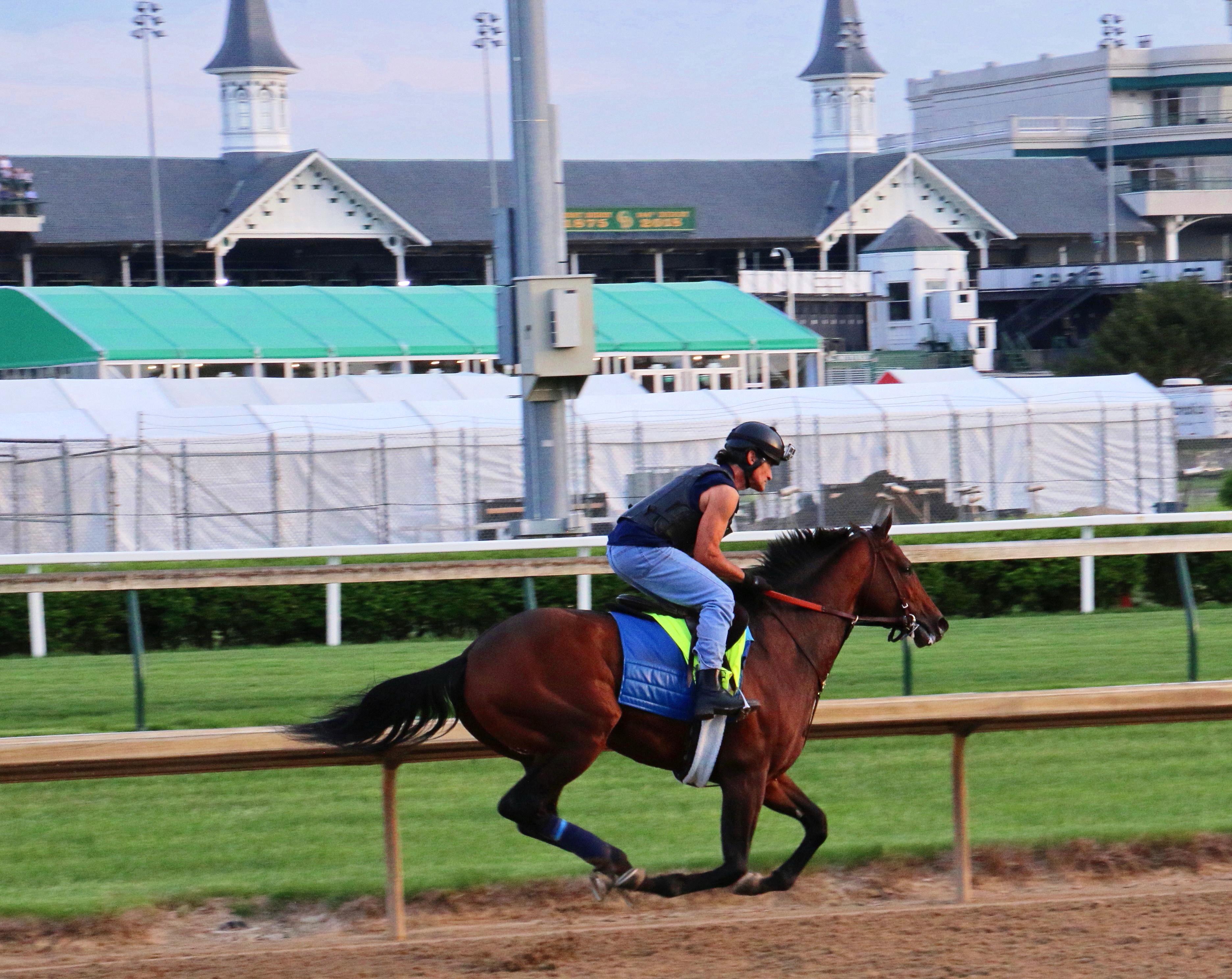 Sanchez aboard Lone Sailor at Churchill Downs.
