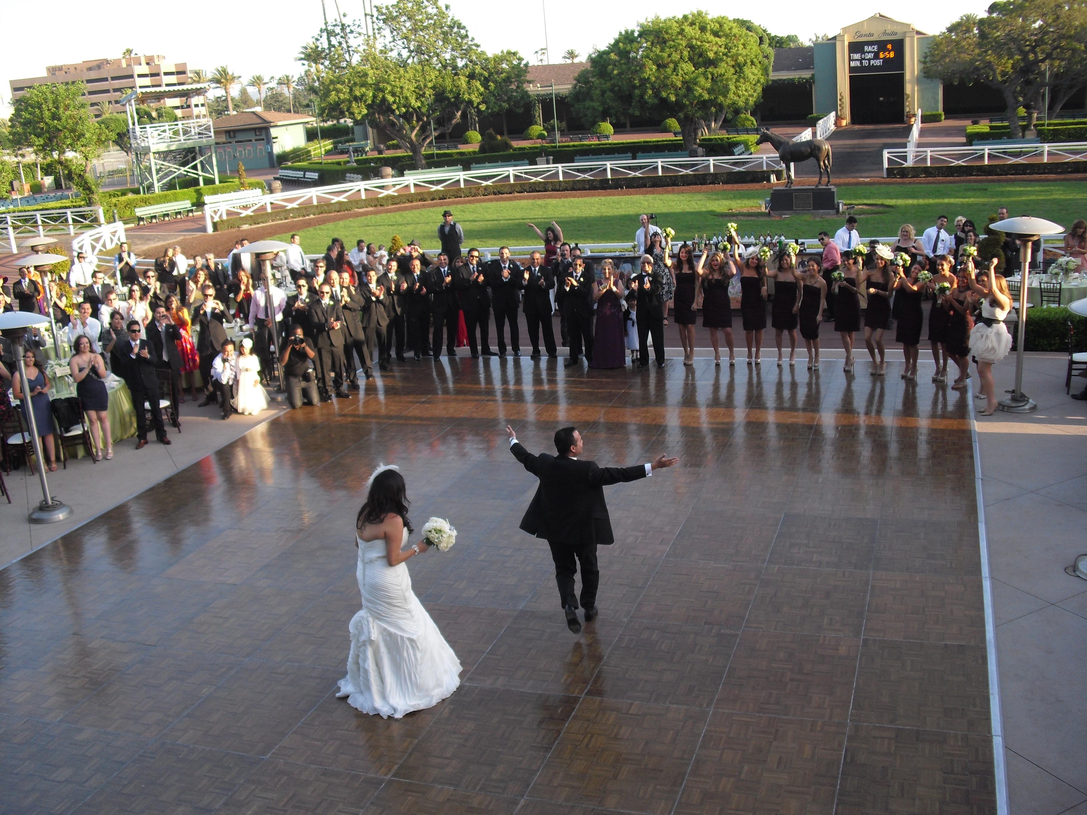 Santa Anita Park racetrack wedding