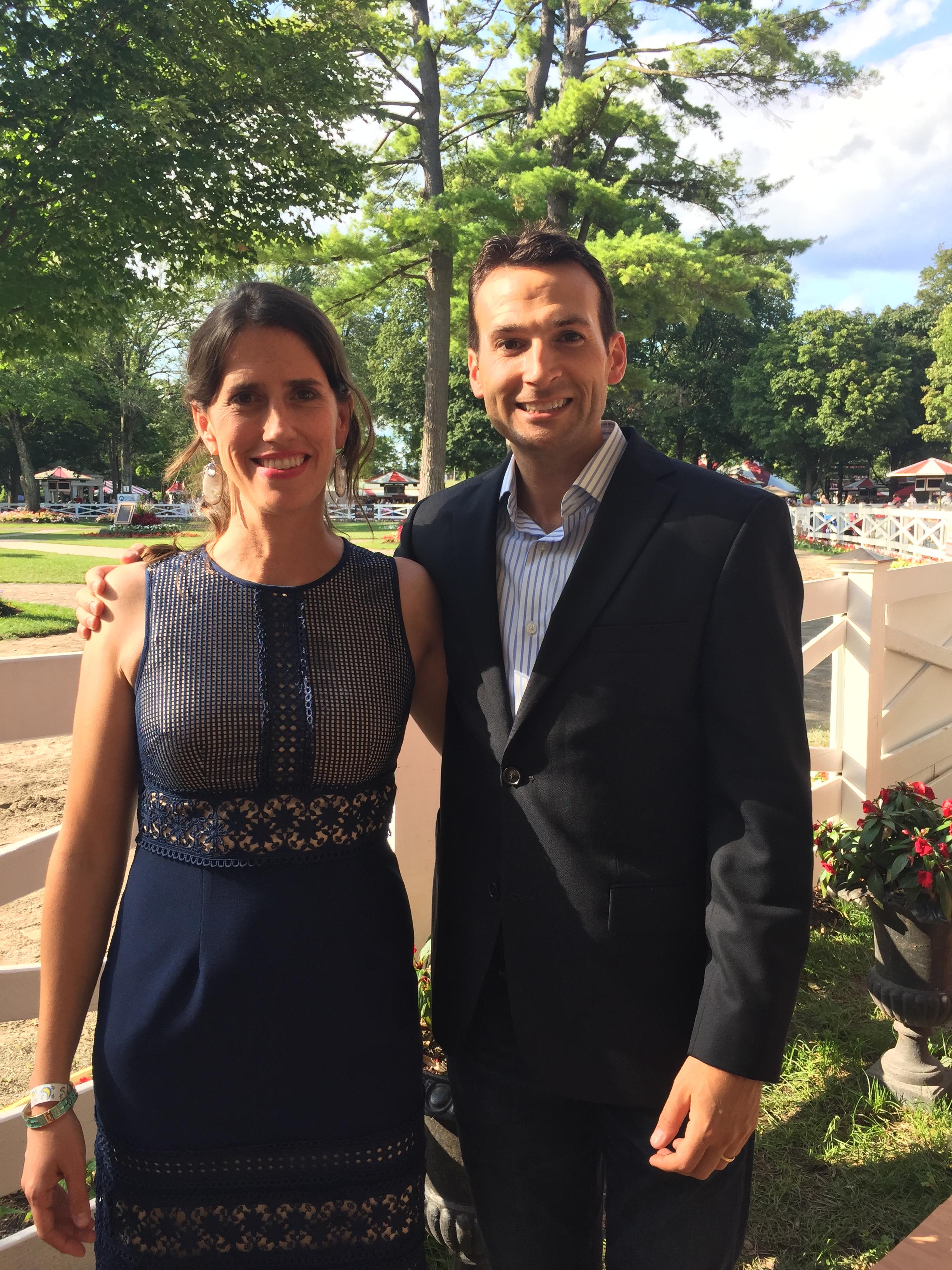 Seitz with her husband, Evan Ciannello.