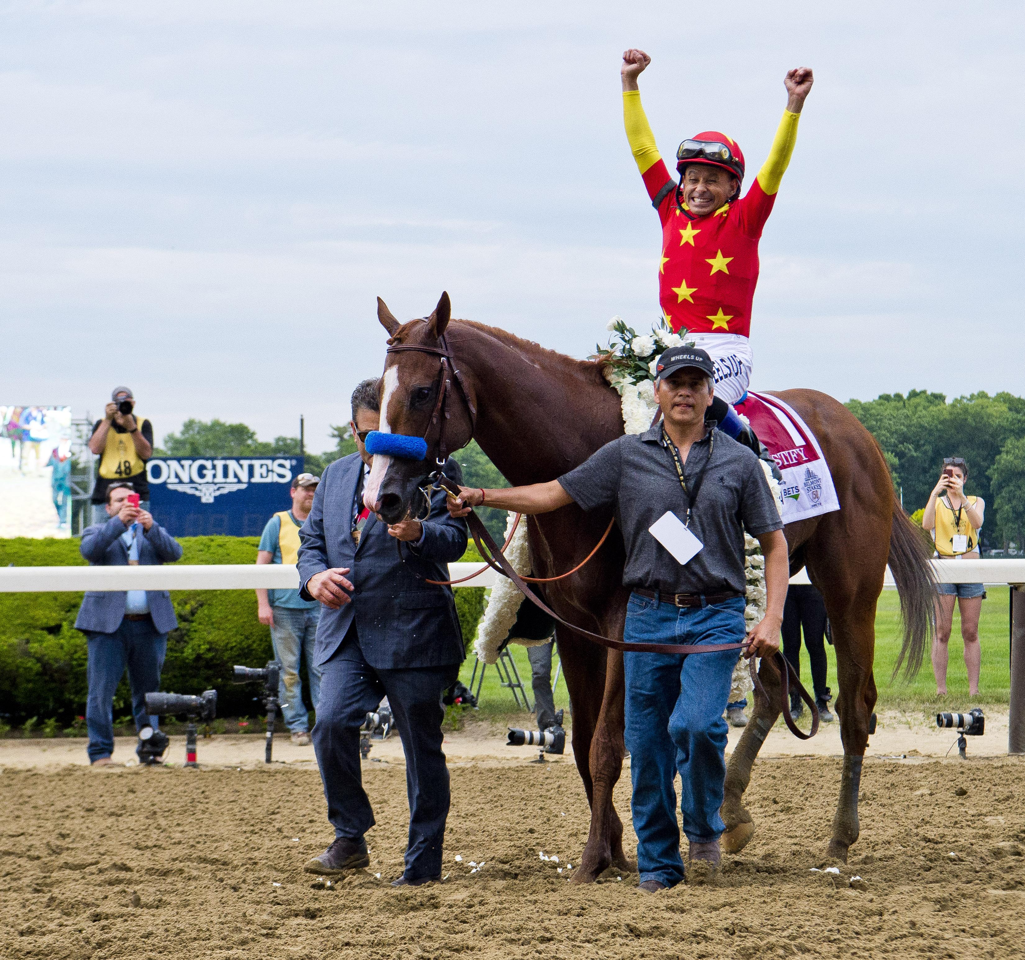 Smith and Justify after their Triple Crown triumph