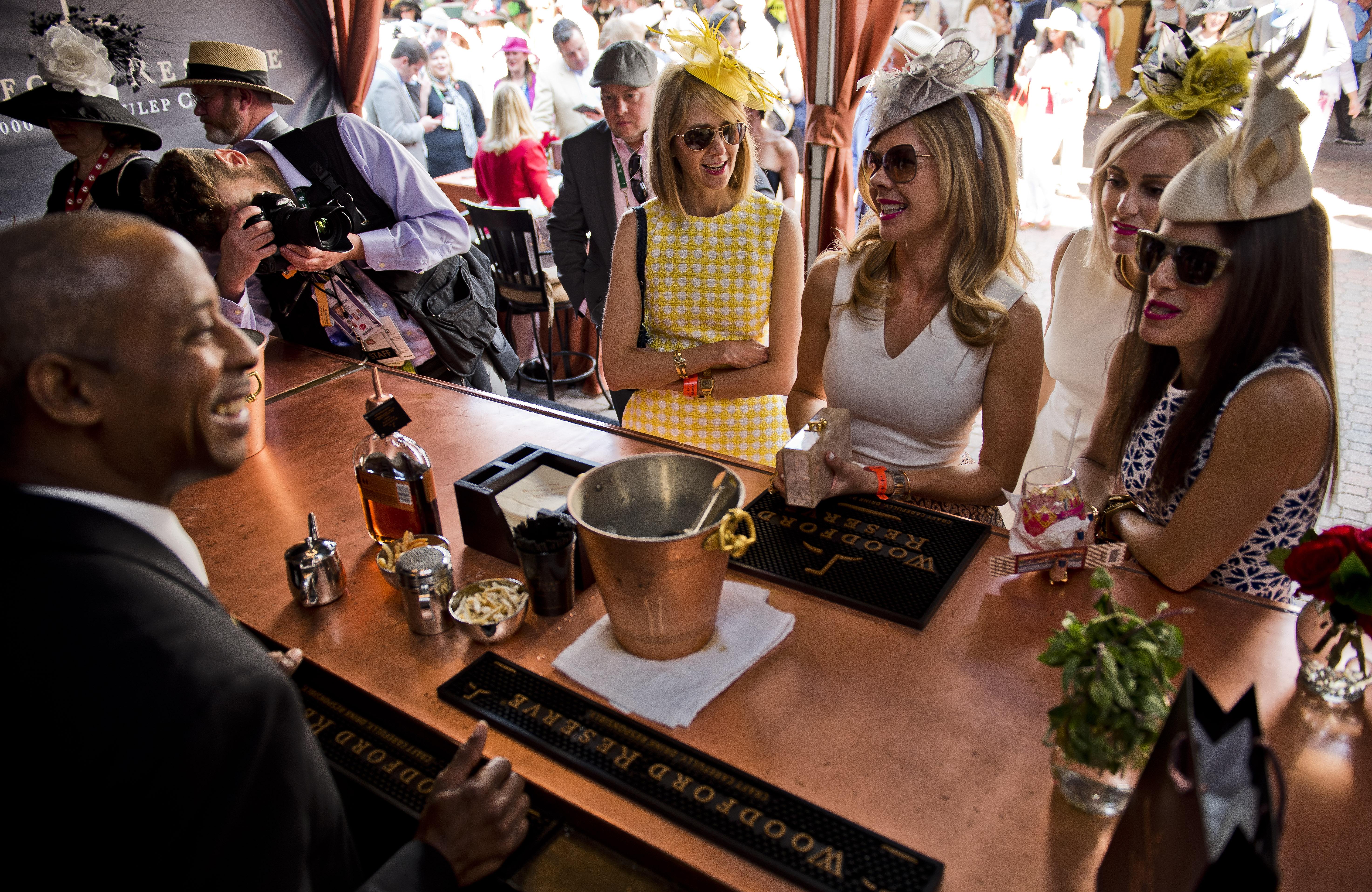 A Woodford Reserve bar at the Kentucky Derby