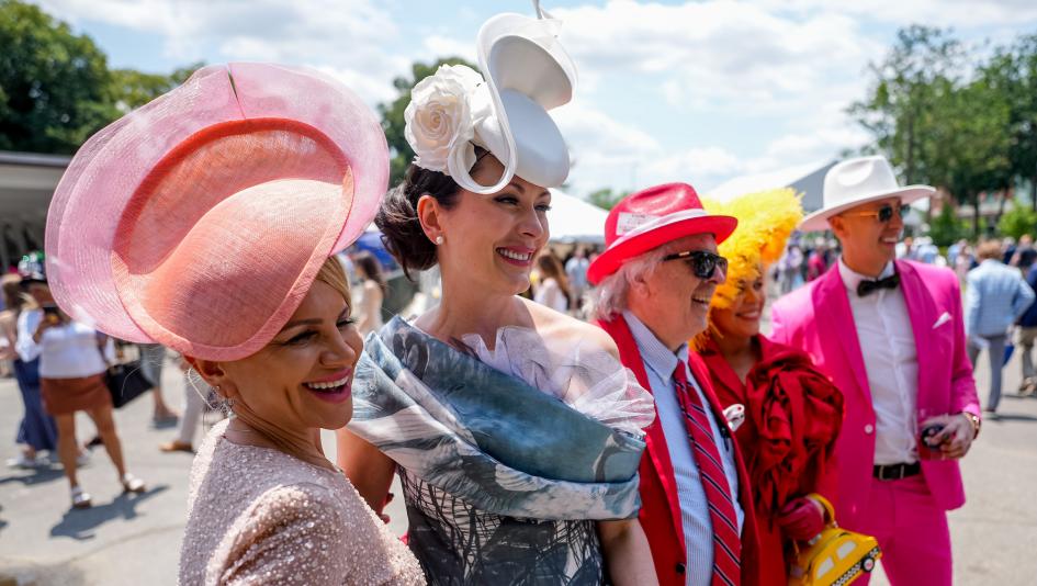 Belmont Park Belmont Stakes fans spectators fashion horse racing photoessay Eclipse Sportswire racetrack