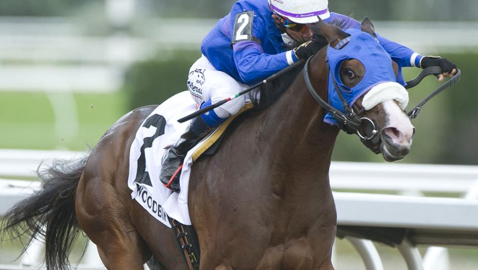 Ready to Repeat winning the Victoria Stakes at Woodbine