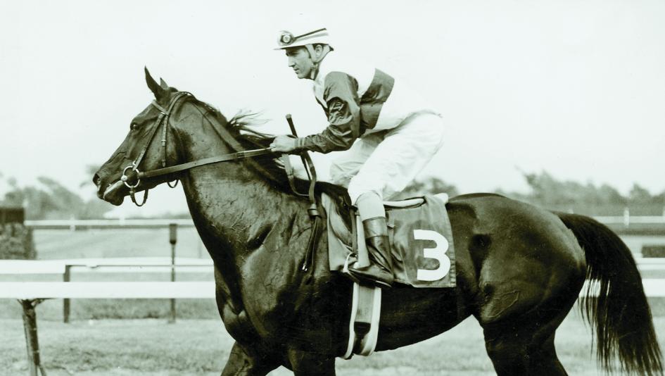 Ruffian and jockey Jacinto Vasquez after winning the 1974 Sorority Stakes at Monmouth Park.