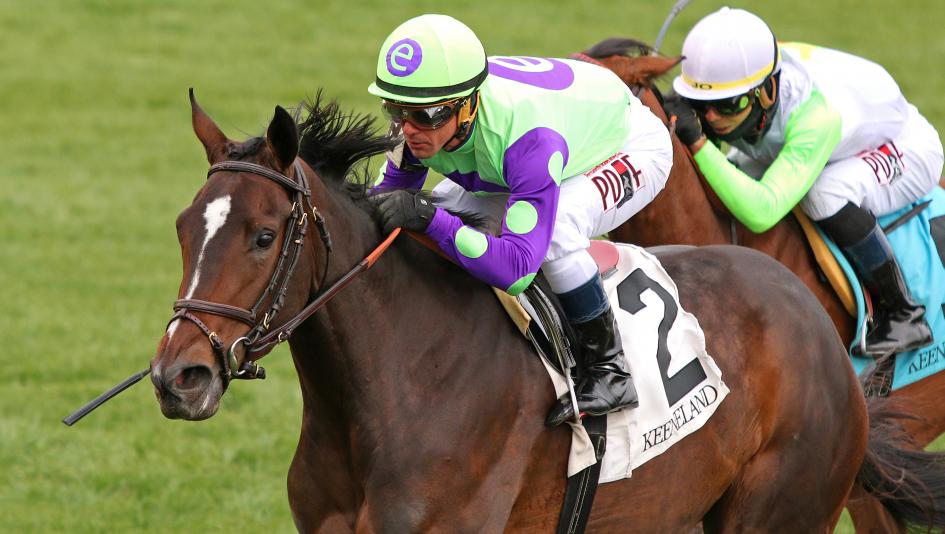 Rushing Fall makes her third start at Keeneland on Saturday after going 2-for-2 there so far.