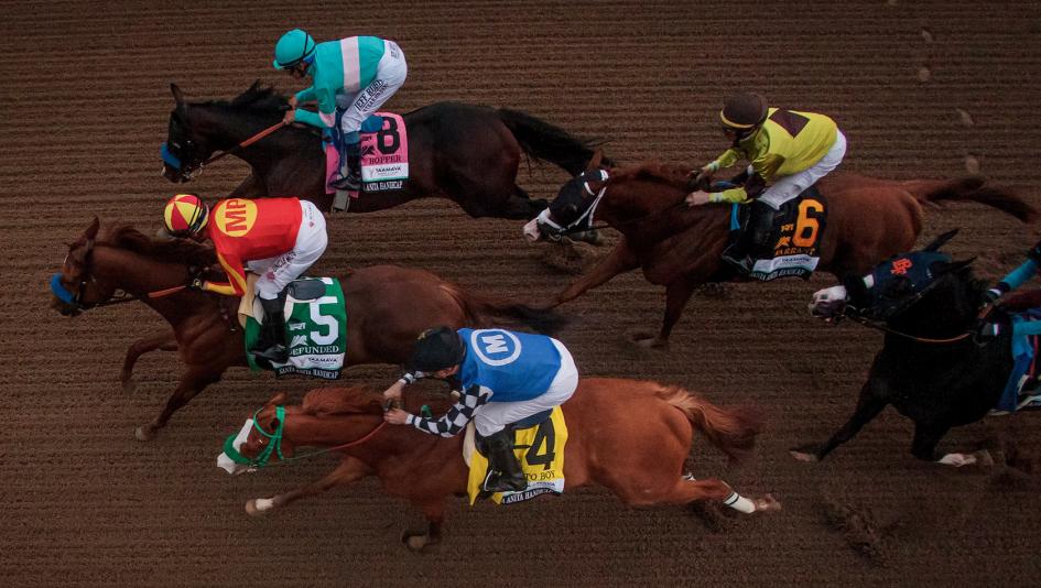TV radio television horse racing coverage Santa Anita Sunshine Millions Gulfstream Park Oaklawn Fair Grounds Turfway Aqueduct Golden Gate Laurel FanDuel TV NYRA America’s Day at the Races Byk HRRN RTN Fox Sports