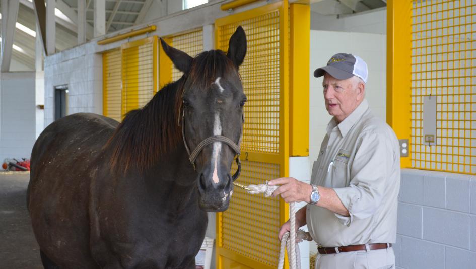 James Sebastian has been working with mares and foals at Claiborne Farm for more than 50 years.