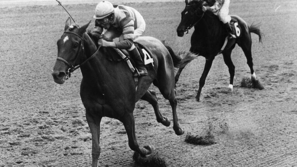 Shuvee, pictured winning the Coaching Club American Oaks at Belmont Park, also found much success at Saratoga.