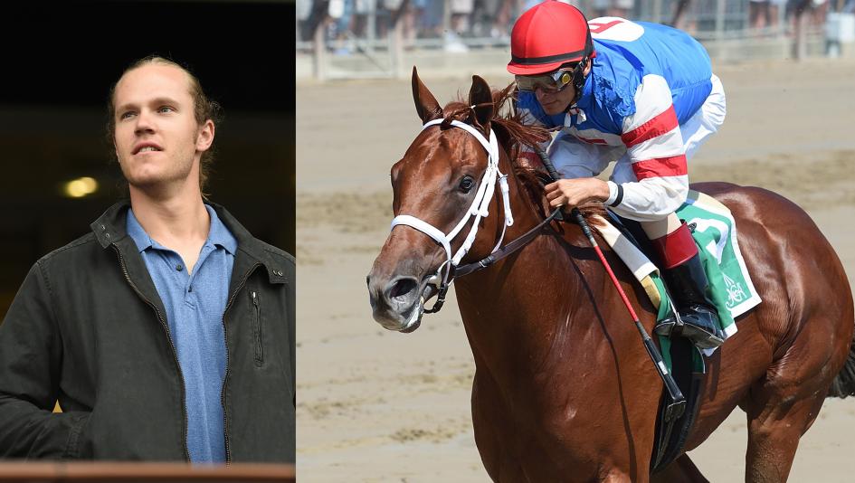 Stakes-winning racehorse Syndergaard was named for New York Mets player Noah Syndergaard, who visited the track to watch him race.
