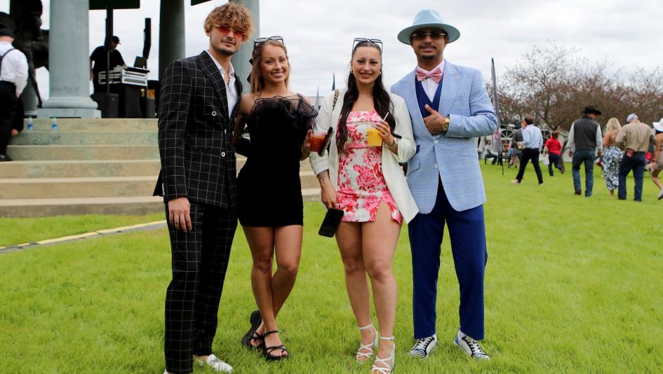 Arkansas Derby Oaklawn Park fans fashion infield attendance drinking festive horse racing racetrack Hot Springs fashion hats