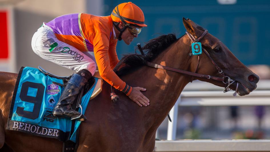 Future Hall of Famer Beholder, with Gary Stevens aboard, romped by 8 ¼ lengths in the 2015 Pacific Classic.
