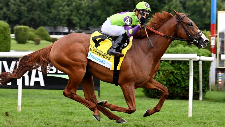 Carl Spackler Fourstardave Saratoga Breeders’ Cup Mile Chad Brown Tyler Gaffalione e Five Racing Thoroughbreds Kelso turf contender horse racing trainer jockey pedigree speed figure