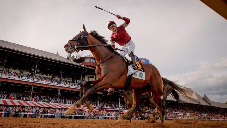 Dornoch Belmont Stakes Saratoga Triple Crown Luis Saez Danny Gargan Jayson Werth West Paces R A Hill Belmar Two Eight Racing Pine Racing Mindframe Sierra Leone Honor Marie Mystik Dan Seize the Grey horse racing Kentucky Derby Preakness trainer jockey