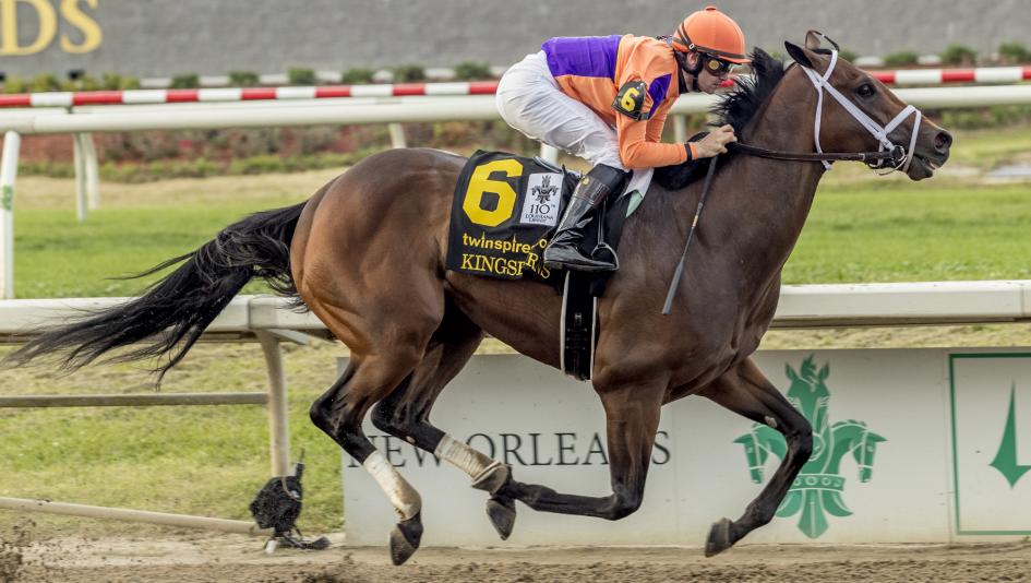 Kingsbarns, Louisiana Derby, Kentucky Derby, Spendthrift Farm, Todd Pletcher, Flavien Prat, horse racing, Road to the Kentucky Derby, Uncle Mo