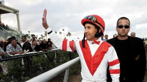 Jerry Bailey, pictured after his final career race, overcame a battle with alcoholism to become one of the best riders in the country.