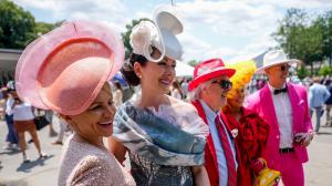 Belmont Park Belmont Stakes fans spectators fashion horse racing photoessay Eclipse Sportswire racetrack