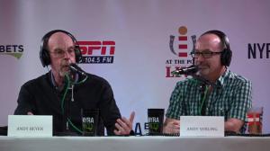 Andy Beyer, pictured talking with Andy Serling, revolutionized betting on horse racing.