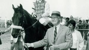 Paul Mellon, pictured leading Fit to Fight, was well known for his philanthropy as well as his Thoroughbreds.