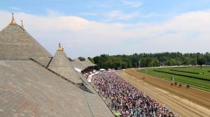 Saratoga Race Course New York racetrack jockey trainer attendance Travers Stakes Whitney Stakes Fourstardave Stakes Jose Ortiz Chad Brown Todd Pletcher Irad Ortiz Luis Saez horse racing betting handle