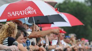 Racing fans at Saratoga.