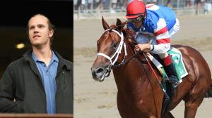 Stakes-winning racehorse Syndergaard was named for New York Mets player Noah Syndergaard, who visited the track to watch him race.
