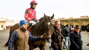 Trainer Danny Gargan (far right) could have his first Kentucky Derby starter if Tax performs well Saturday.