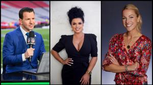 NFL Network Insider Ian Rapoport, Fox Sports talk show host Joy Taylor, FOX Sports reporter Lindsay Czarniak