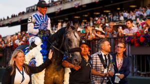Belmont Stakes Arcangelo Jena Antonucci Jon Ebbert National Treasure Bob Baffert John Velazquez handle betting record attendance fans Cody’s Wish Metropolitan Handicap Met Mile Cody Dorman Bill Mott Breeders’ Cup Caravel Brad Cox Tyler Gaffalione Jaipur m