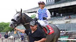 Javier Castellano jockey Hall of Fame Belmont Park Belmont Stakes Arcangelo Mage Kentucky Derby Peter Pan Stakes Garden City New York Jena Antonucci Triple Crown Preakness Stakes