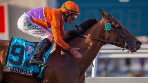 Future Hall of Famer Beholder, with Gary Stevens aboard, romped by 8 ¼ lengths in the 2015 Pacific Classic.