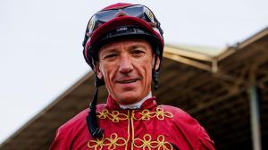 Superstar international jockey Frankie Dettori, shown earlier this year at Santa Anita Park, has his first-ever mount in the Preakness Stakes this year with Imagination.