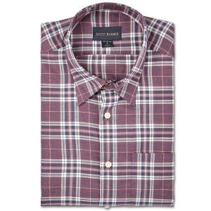 <a href="https://scottbarber.com/collections/classic/products/melange-cotton-twill-exploded-plaid-purple?variant=40300807127063">7. Mélange Twill Sportshirt</a>